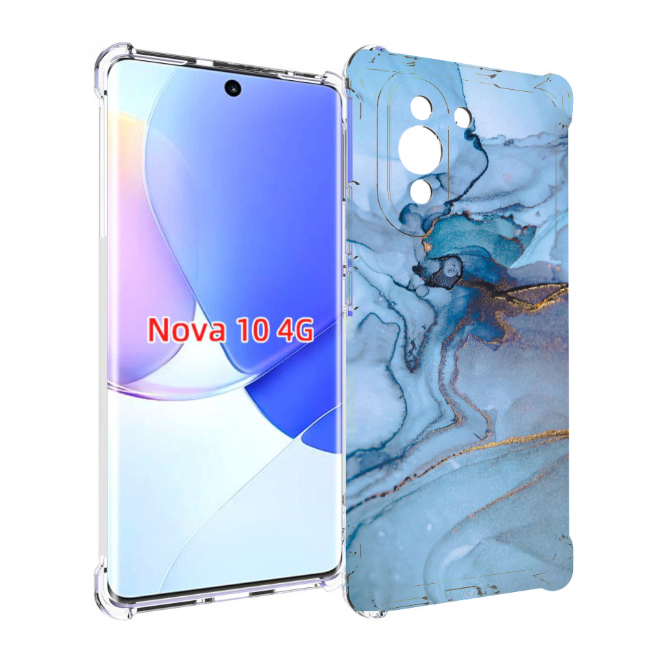 

Чехол MyPads голубой мрамор для Huawei Nova 10, Прозрачный, Tocco