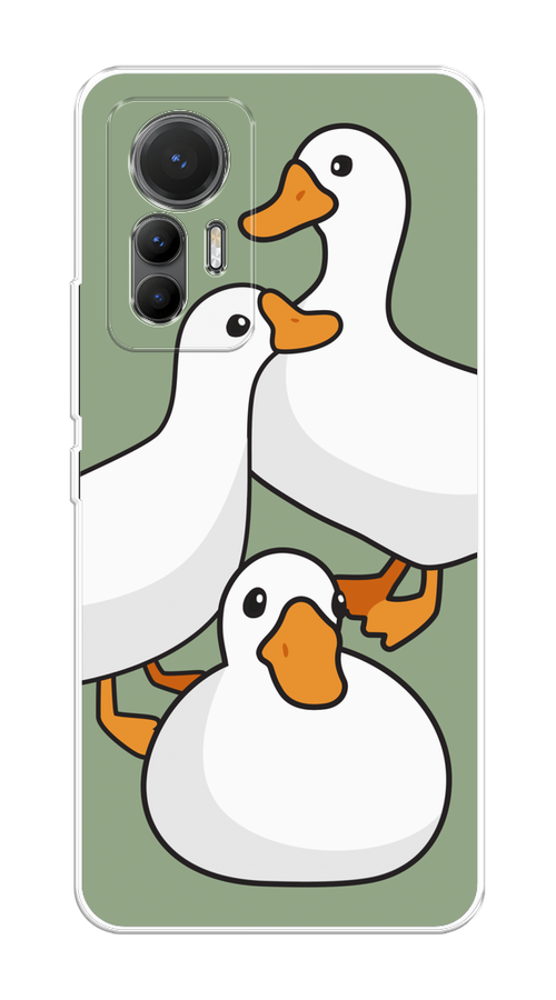 

Чехол на Xiaomi 12 Lite "Утиное трио", Оранжевый;белый;серый, 315050-1