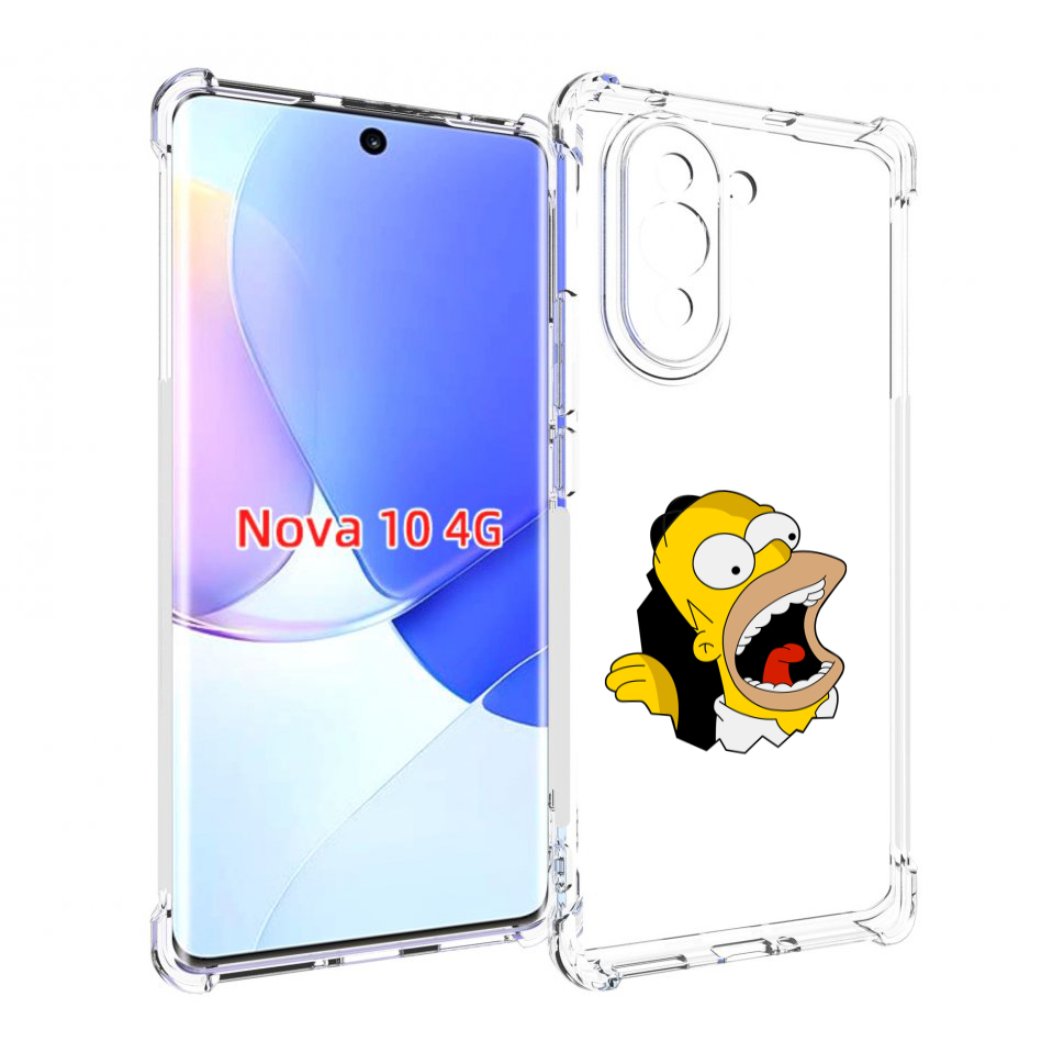 

Чехол MyPads гомер-голодный для Huawei Nova 10, Прозрачный, Tocco
