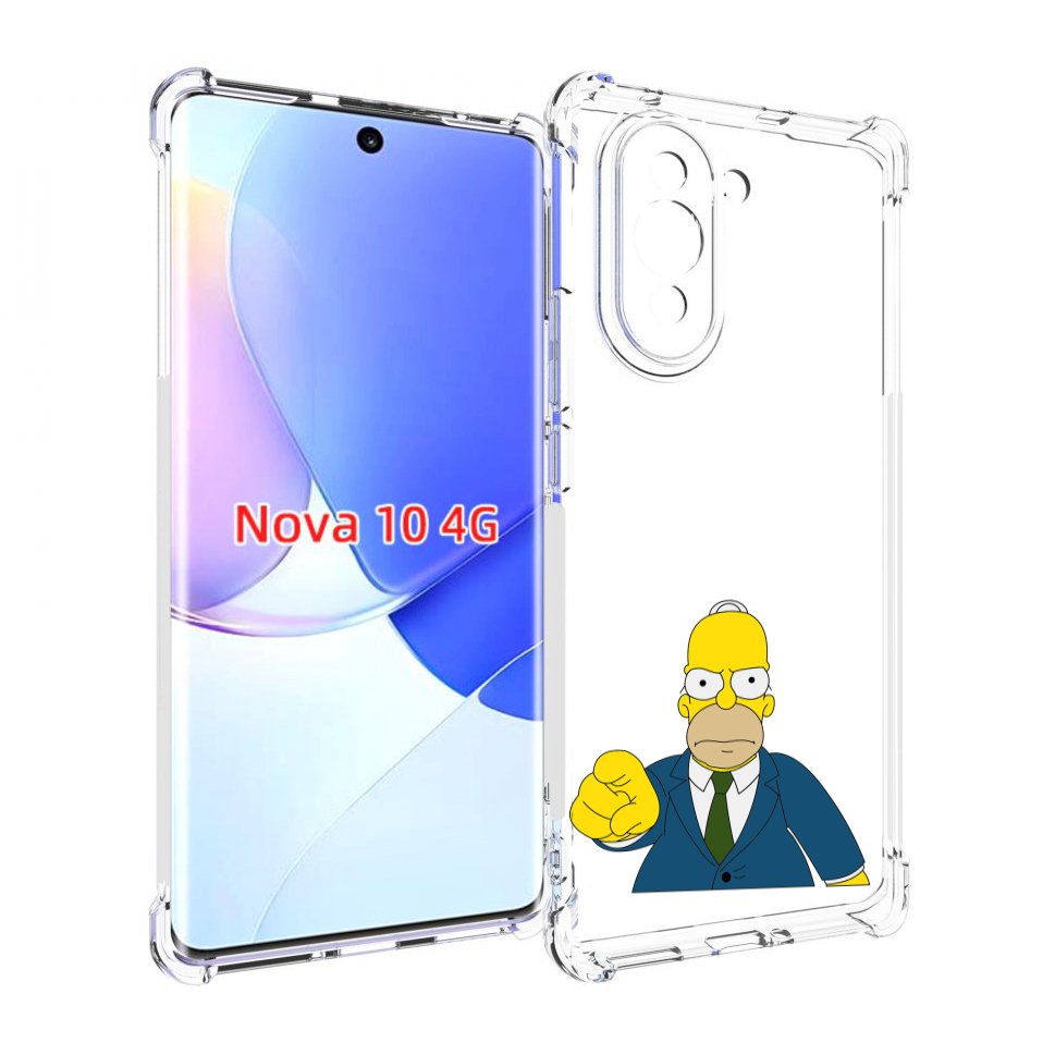 

Чехол MyPads гомер-злой для Huawei Nova 10, Прозрачный, Tocco