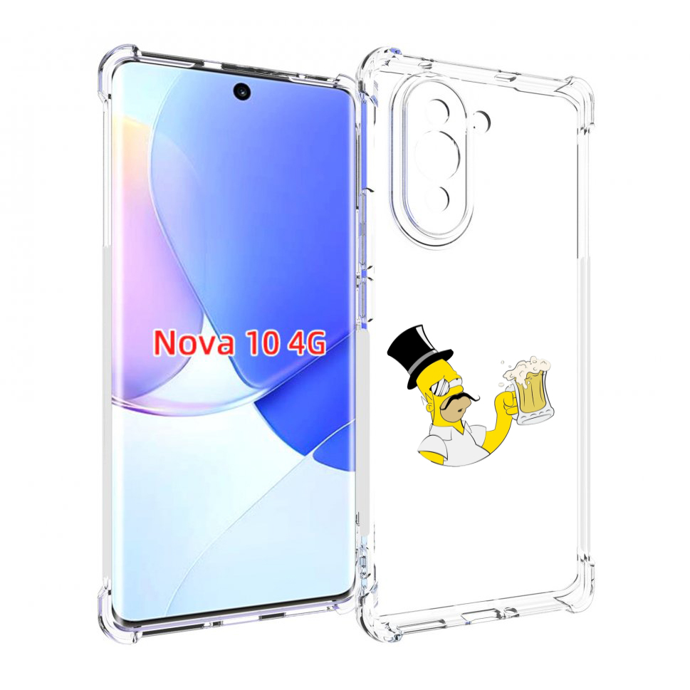 

Чехол MyPads гомер-с-напитком для Huawei Nova 10, Прозрачный, Tocco