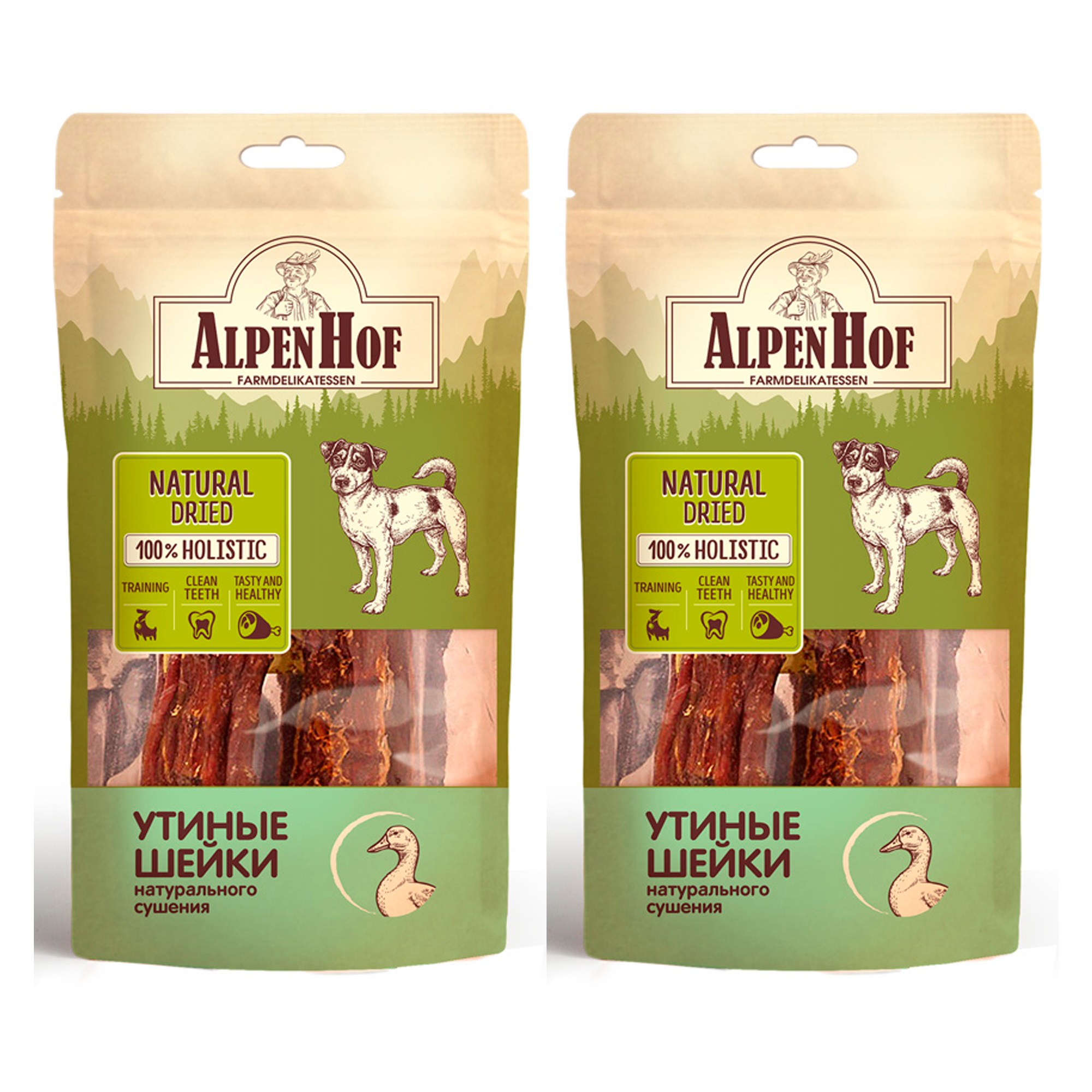 

Лакомство для собак AlpenHof Утиные шейки, 2 шт по 50 г