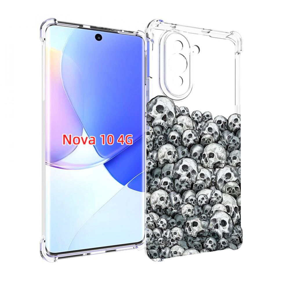 

Чехол MyPads гора из черепов для Huawei Nova 10, Прозрачный, Tocco