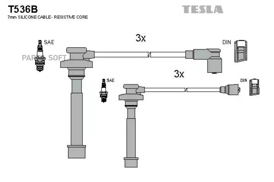 

Провода Зажигания (комплект) TESLA T536B