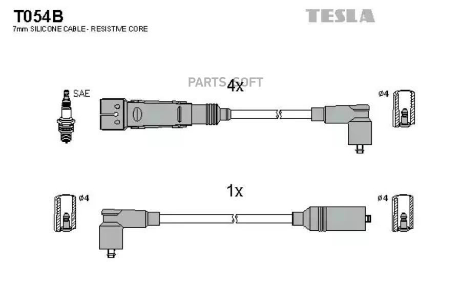 

Комплект Проводов Зажигания TESLA T054B