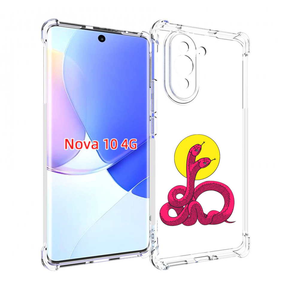 

Чехол MyPads двухголовая-змея для Huawei Nova 10, Прозрачный, Tocco