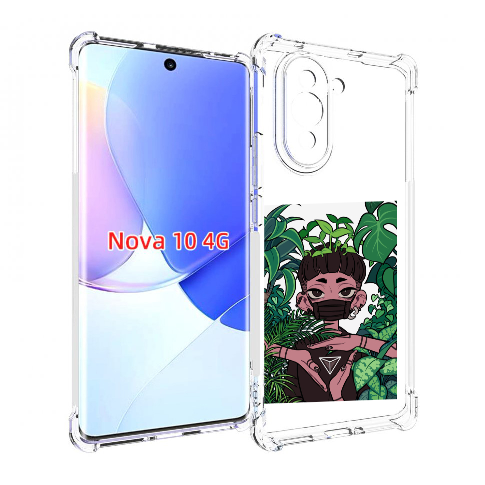 

Чехол MyPads девушка в природе женский для Huawei Nova 10, Прозрачный, Tocco