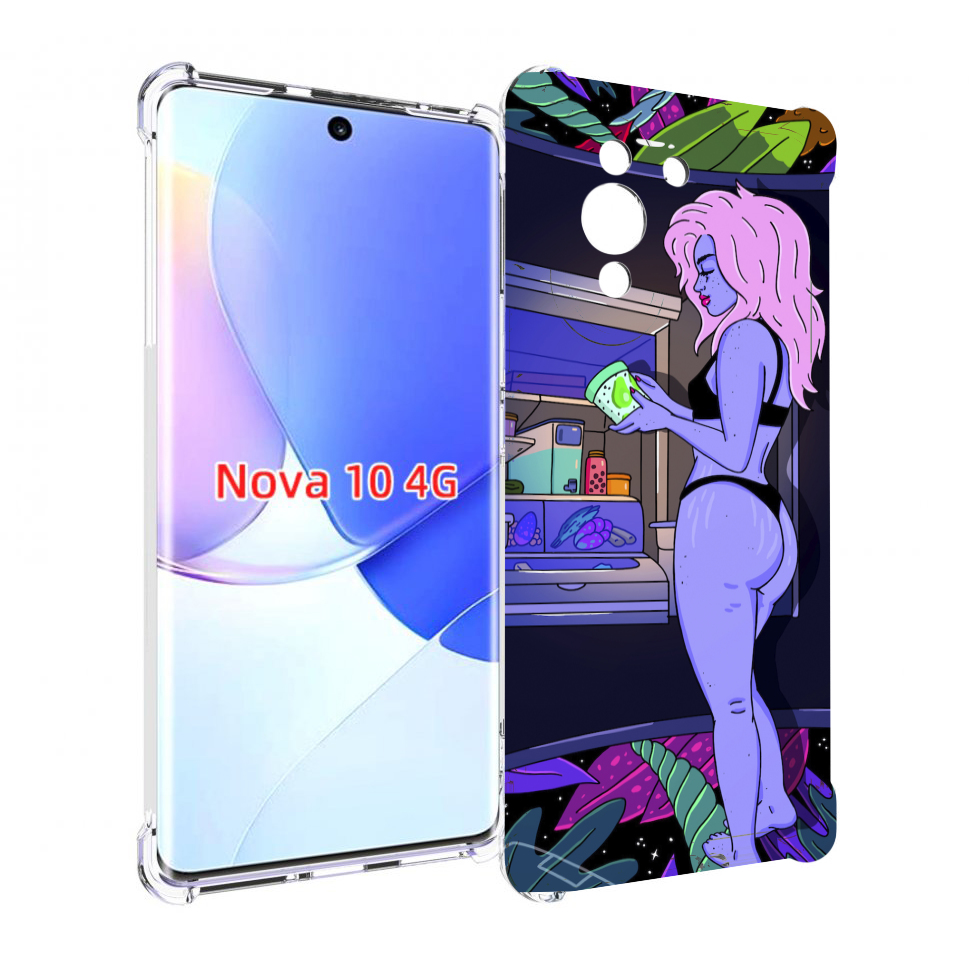 

Чехол MyPads девушка любит покушать женский для Huawei Nova 10, Прозрачный, Tocco