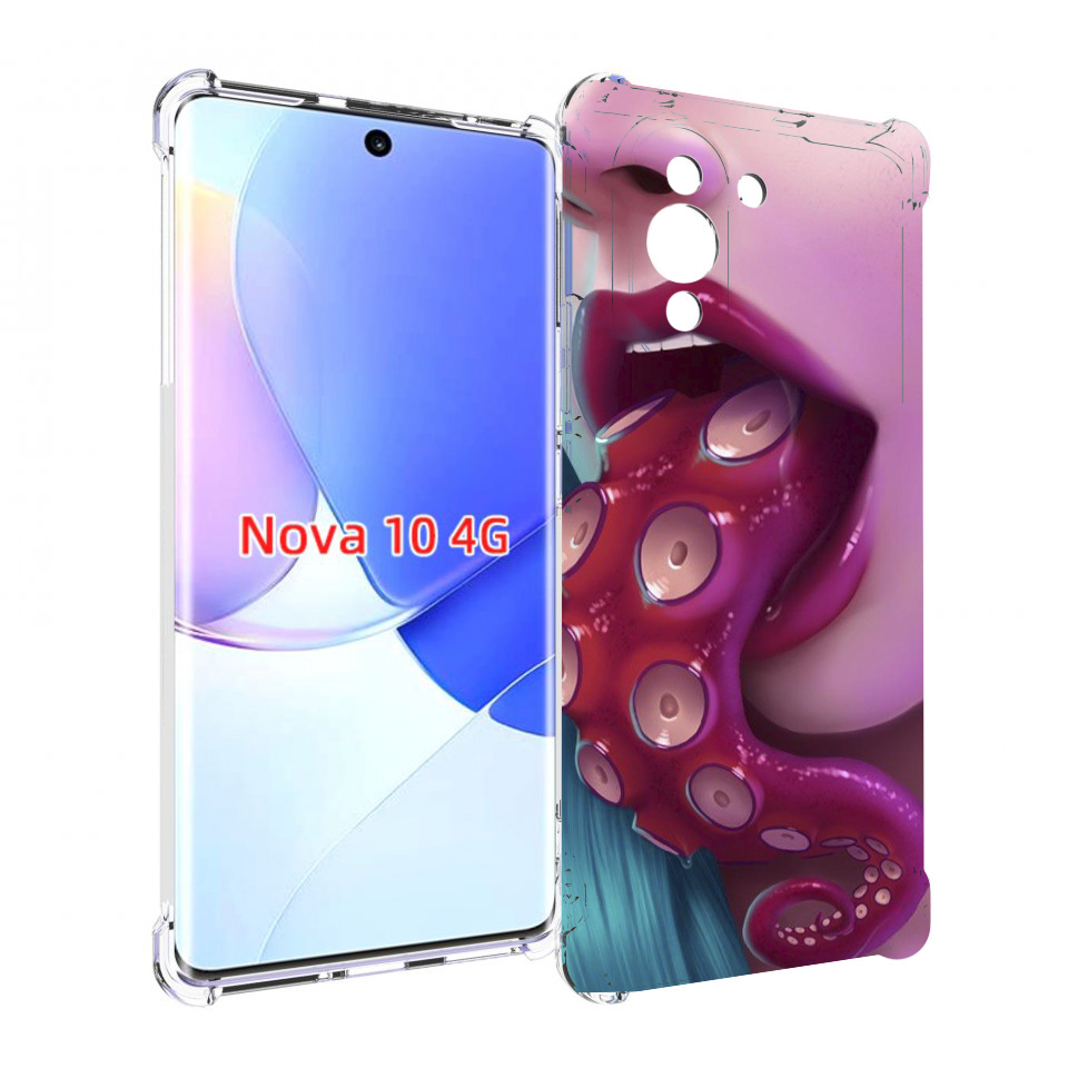 

Чехол MyPads девушка с щупальцой женский для Huawei Nova 10, Прозрачный, Tocco