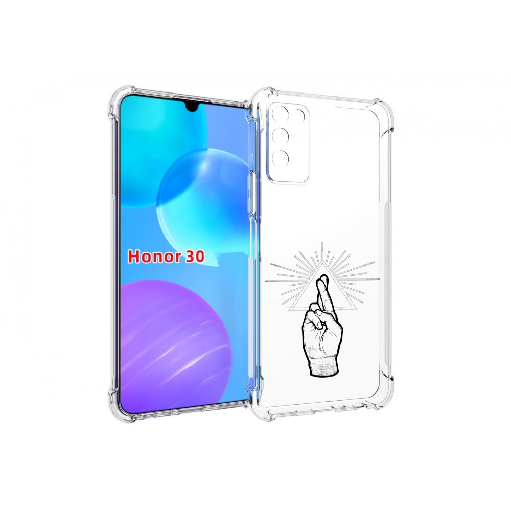

Чехол MyPads черно белая рука для Huawei Honor 30 Lite, Tocco