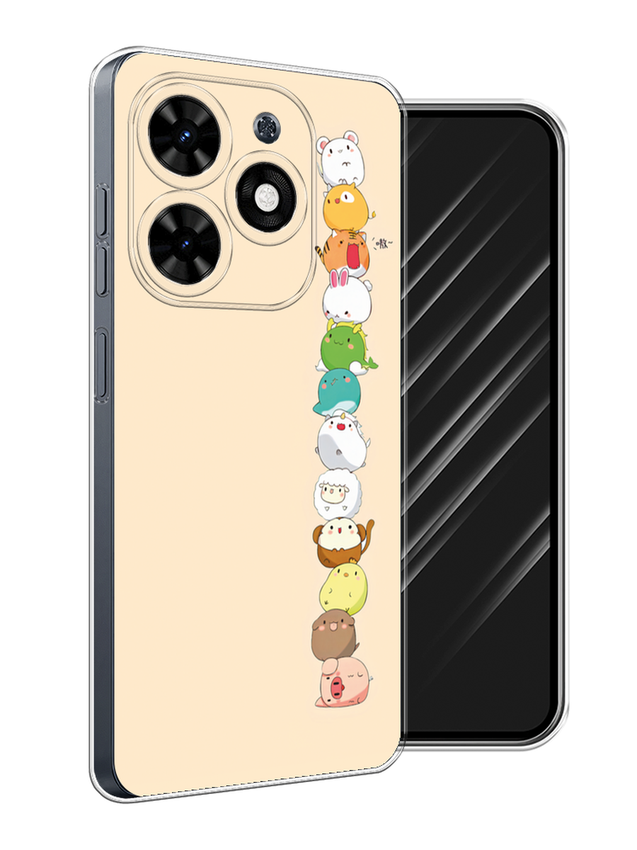 

Чехол Awog на Tecno Spark 20C "Питомцы Чиби", Желтый, 304950-1