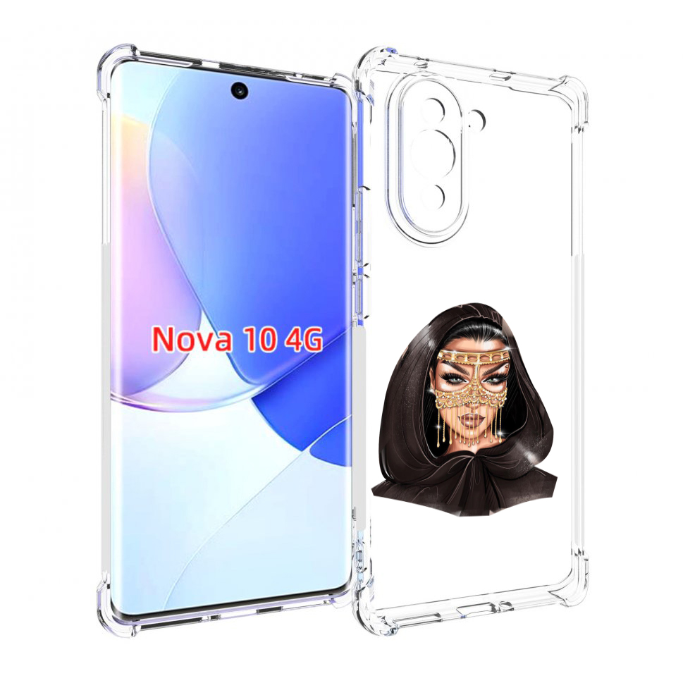

Чехол MyPads девушка-в-золотой-маске для Huawei Nova 10, Прозрачный, Tocco