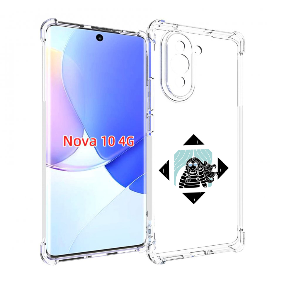 

Чехол MyPads девушка-в-квадратике для Huawei Nova 10, Прозрачный, Tocco