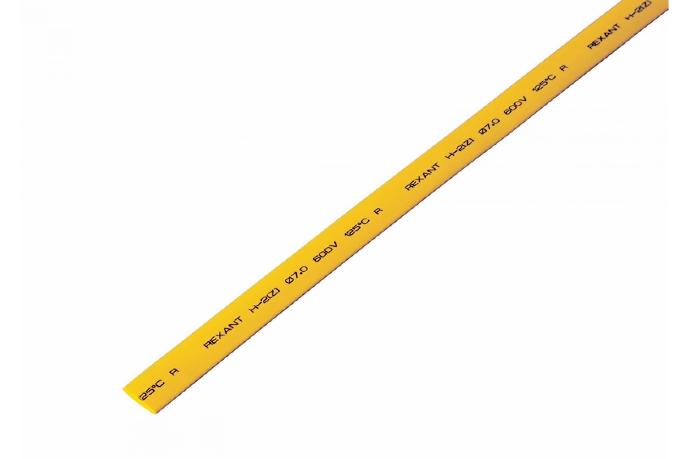 Трубка термоус. REXANT длина 1000мм, ширина 7мм, диаметр 7мм, желтый, 50шт [20-7002]
