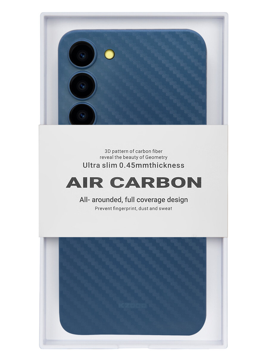 Чехол для Samsung Galaxy S23 AIR Carbon High Quality - Синий