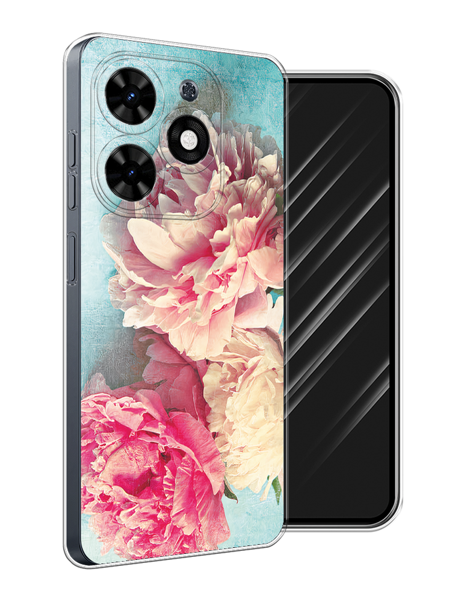 

Чехол Awog на Tecno Spark 20C "Пионы new", Бирюзовый, 304950-1