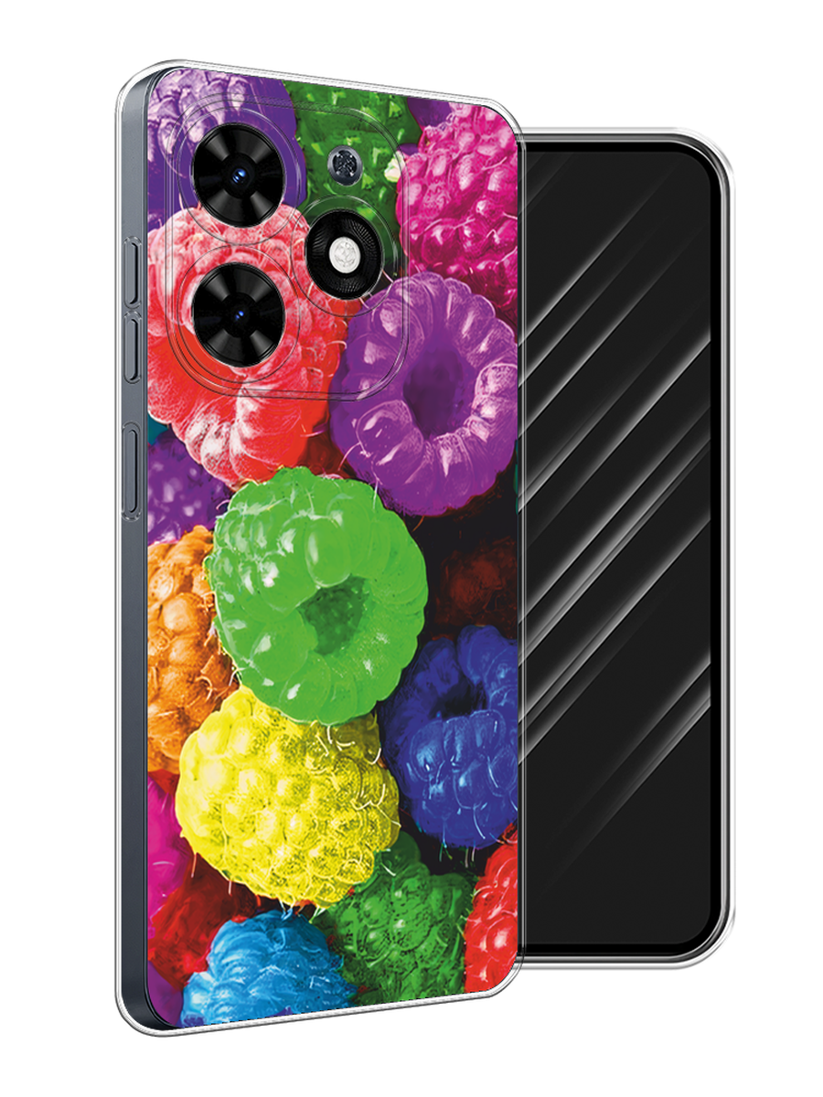 

Чехол Awog на Tecno Spark 20C "Разноцветная малина", Разноцветный, 304950-1