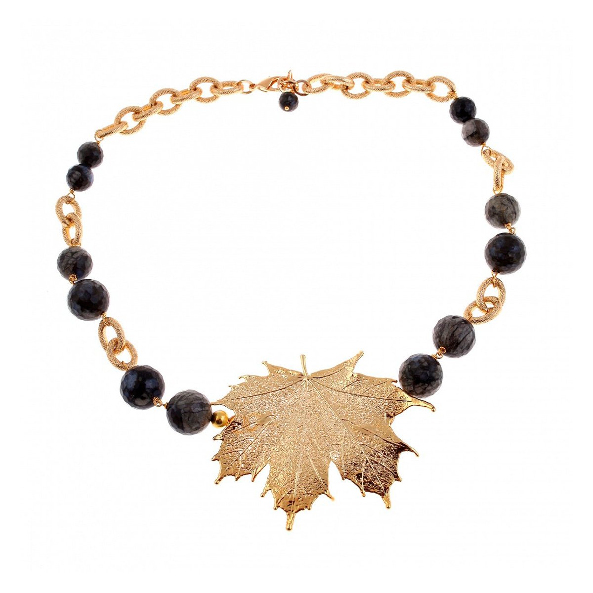 

Колье из бижутерного сплава с яшмой 45 см Ester Bijoux CL1054-G/BW BR, CL1054-G/BW BR