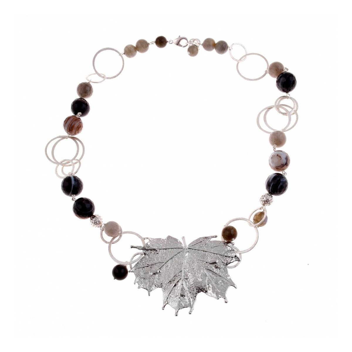 

Колье из металла с агатом 45 см Ester Bijoux CL1060-S BW, CL1060-S BW