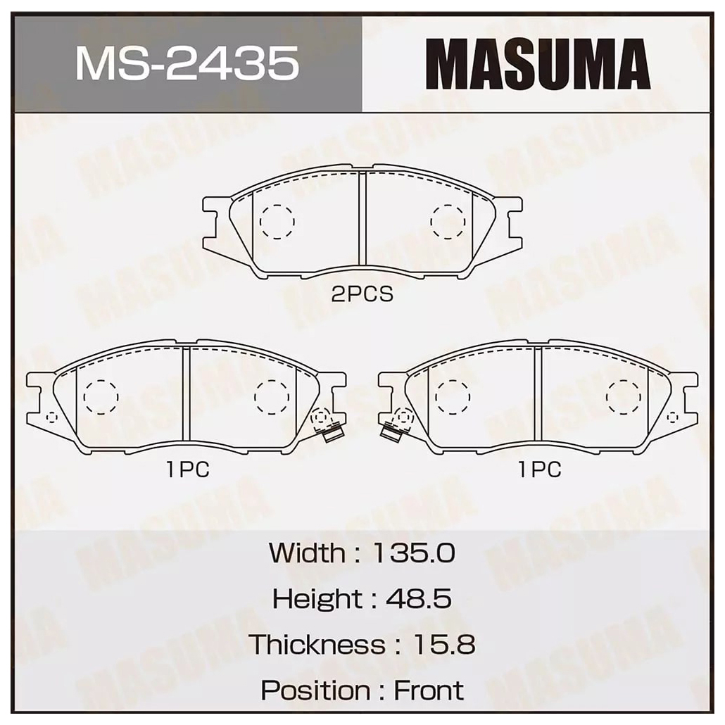 

Тормозные колодки MASUMA передние ms2435