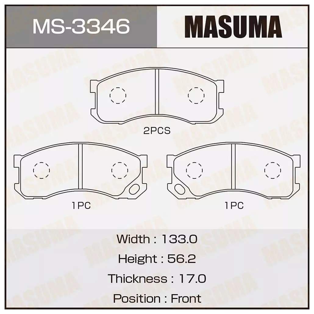 

Тормозные колодки MASUMA передние ms3346