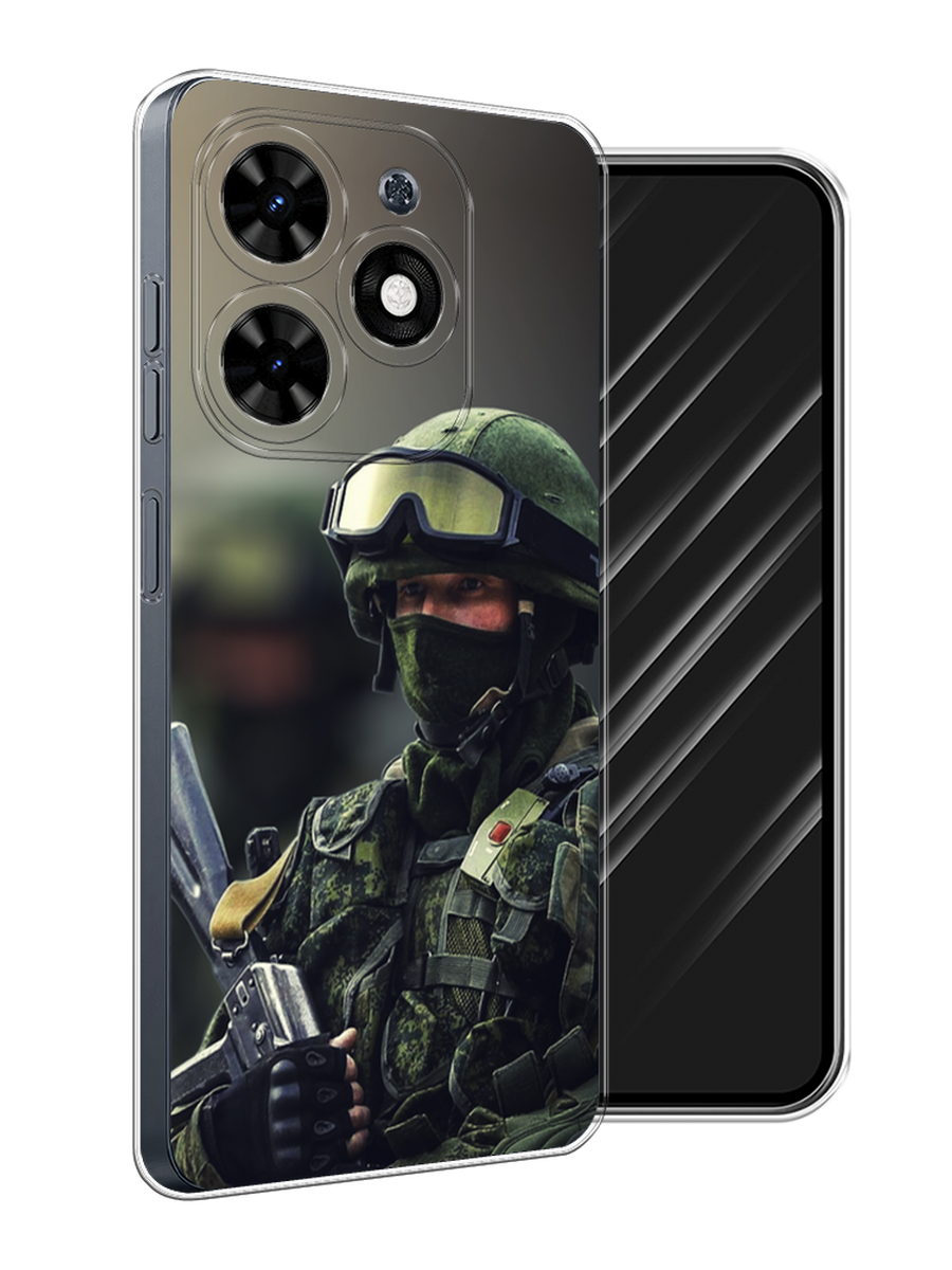 

Чехол Awog на Tecno Spark 20C "Солдат", Зеленый;серый, 304950-1