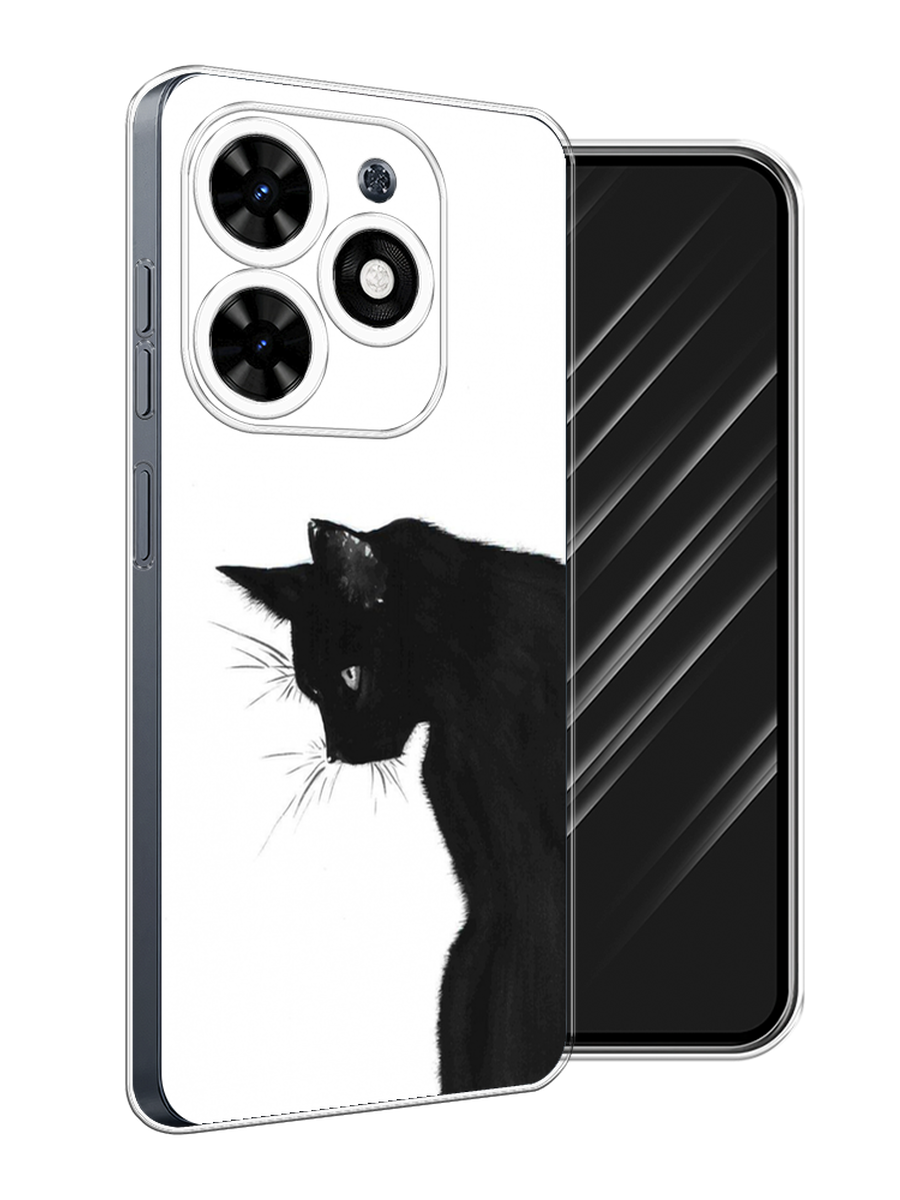 

Чехол Awog на Tecno Spark 20C "Black cat", Черный;белый, 304950-1