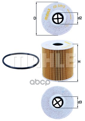 

KNECHT OX3392D Фильтр масляный (вставка)