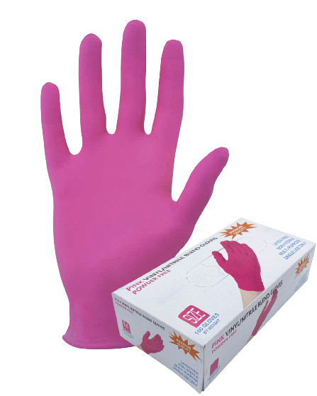 Купить WPp, Перчатки Wally Plastic виниловые и нитриловые, одноразовые, 50 пар, р.М розовые WPMp
