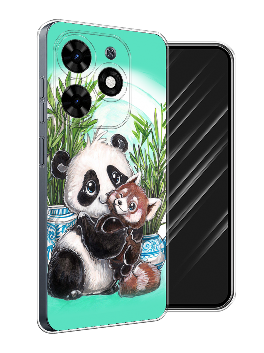 

Чехол Awog на Tecno Spark 20C "Друзья зверята", Бирюзовый;белый;черный, 304950-1