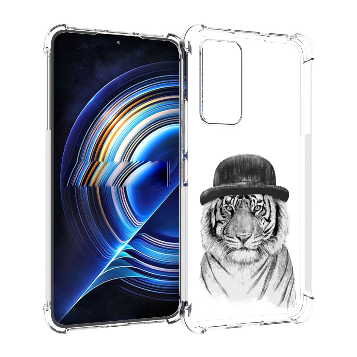 

Чехол MyPads тигр британец для Tecno Camon 19 Neo, Прозрачный, Tocco