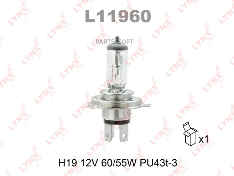 

Лампа 12v H19 60/55w Pu43t-3 Lynxauto 1 Шт. Картон L11960 H19 12v 60/55w Pu43t-3 LYNXauto