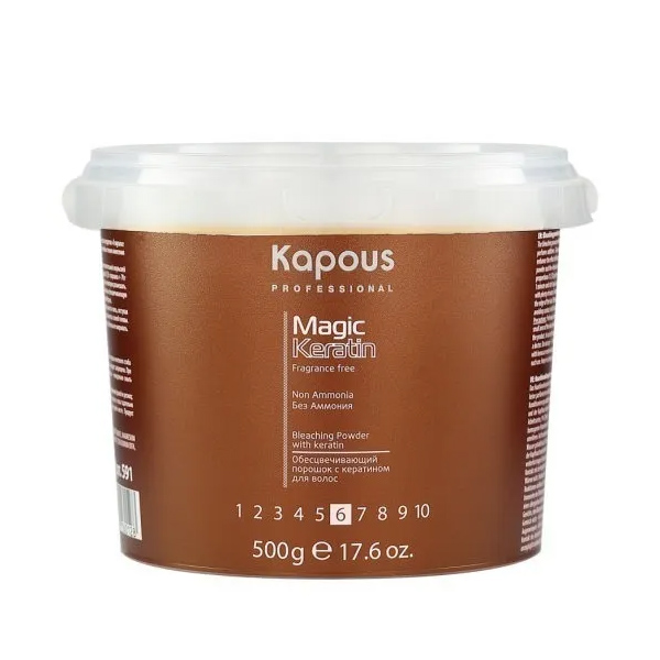 Пудра для волос Kapous Professional Magic Keratin Non Ammonia 500 мл londa professional ammonia free интенсивное тонирование для волос 6 71 темный блонд коричнево пепельный 60 мл