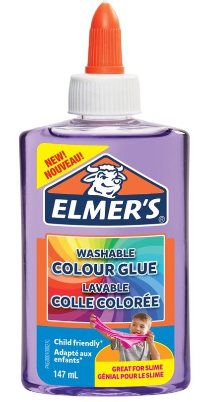 фото Клей канцелярский washable colour glue, 147 мл, полупрозрачный синий elmers