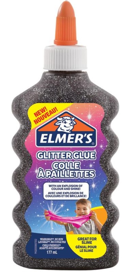 Клей канцелярский Glitter Glue, 177 мл, оранжевый с блестками