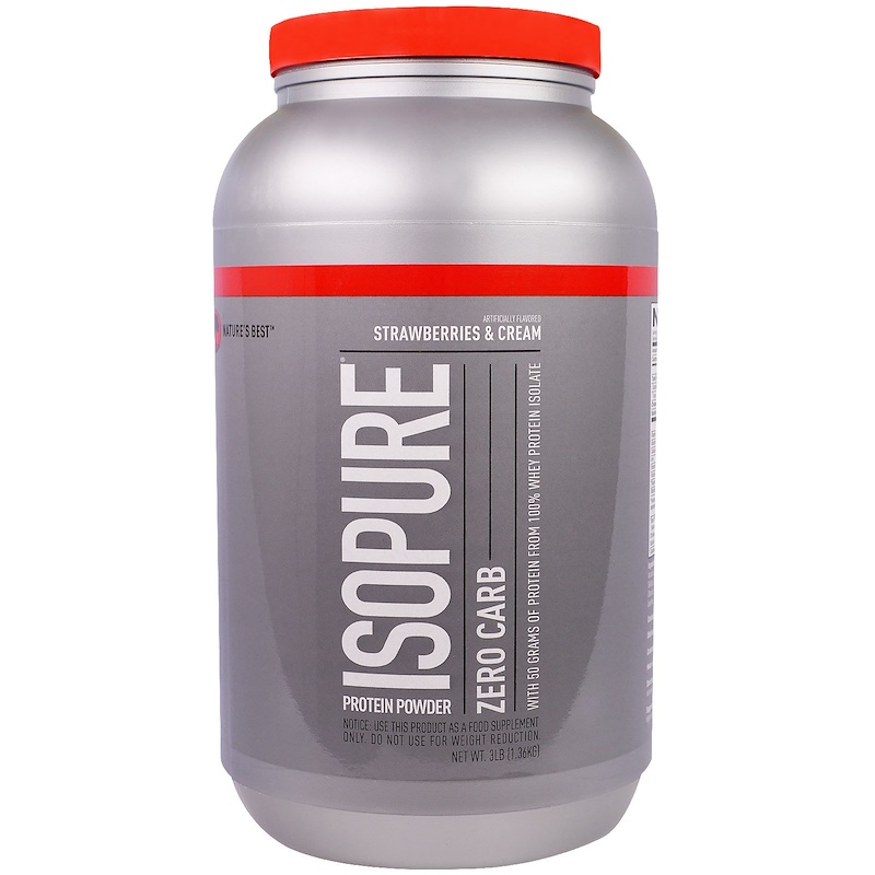 фото Протеин nature's best isopure zero carb, 1360 г, strawberries & cream