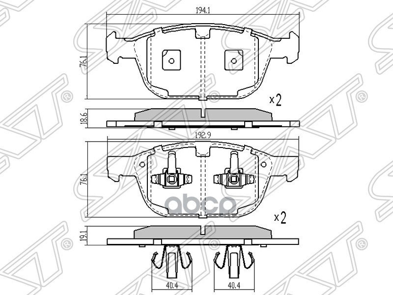 

Колодки Тормозные Перед Volvo Xc60 08- Sat арт. ST-30793943