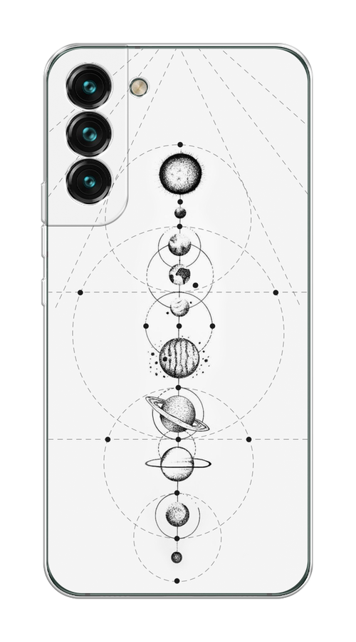 

Чехол на Samsung Galaxy S22 "Парад планет", Серый, 2103850-2