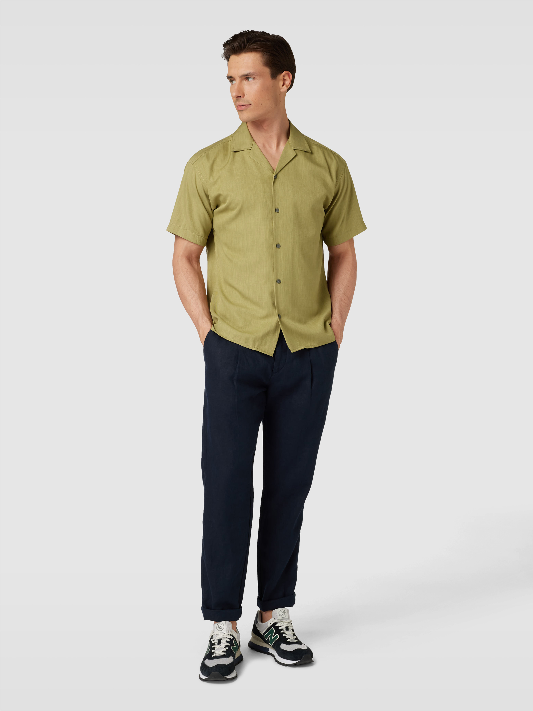 Рубашка мужская Jack & Jones Premium 1807147 зеленая L доставка из-за рубежа