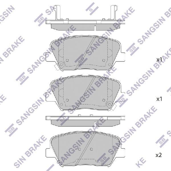 

Тормозные колодки Sangsin brake передние sp1545