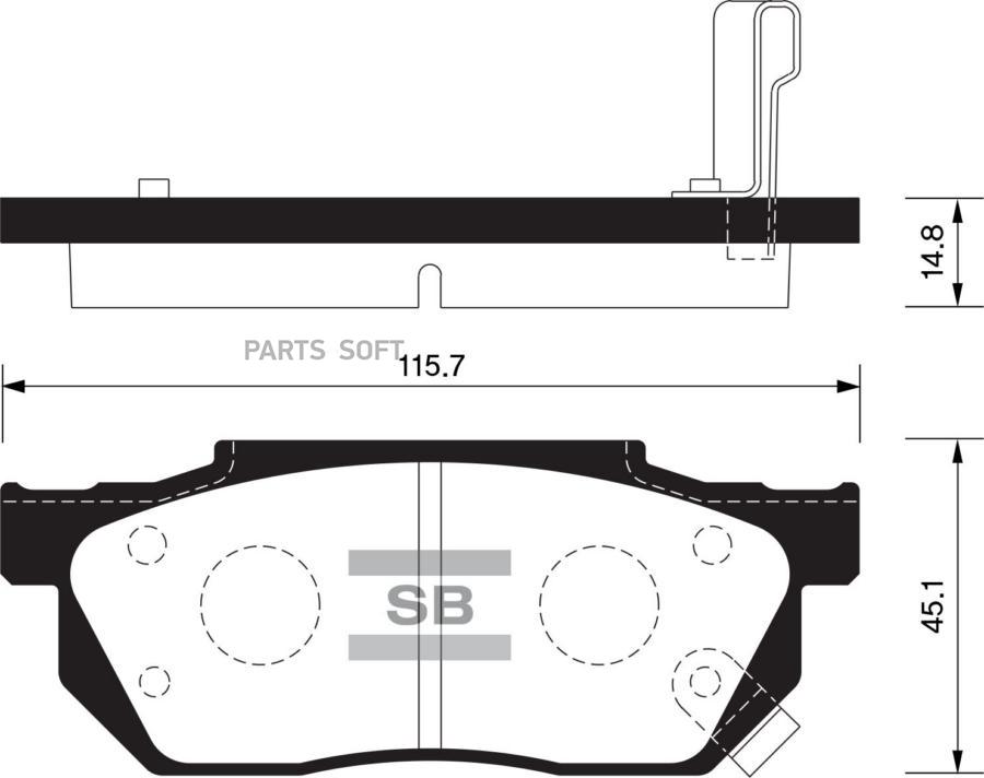 

Тормозные колодки Sangsin brake передние sp1462