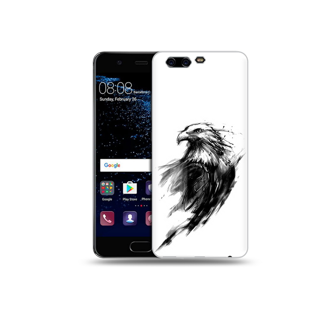 

Чехол MyPads Tocco для Huawei P10 чб птица (PT60870.50.670), Прозрачный, Tocco