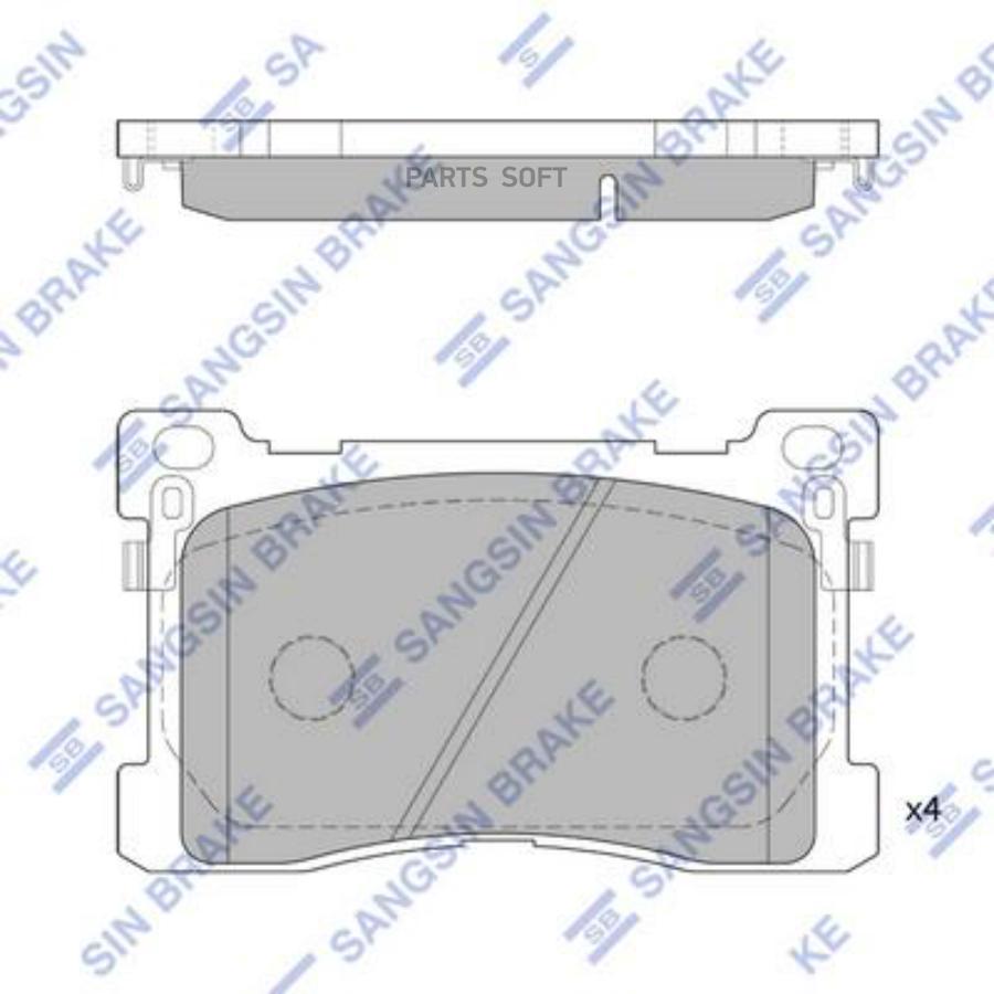 

Тормозные колодки Sangsin brake передние sp1756