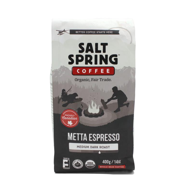 

Кофе в зернах Salt Spring Coffee Metta Espresso (Настоящий эспрессо) 400 гр.