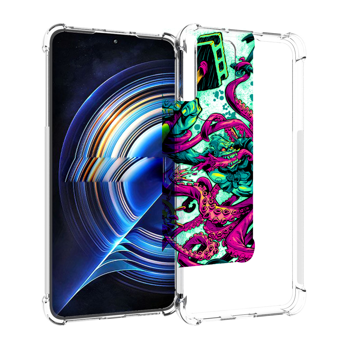 

Чехол MyPads фиолетовый кракен для Tecno Camon 19 Neo, Прозрачный, Tocco