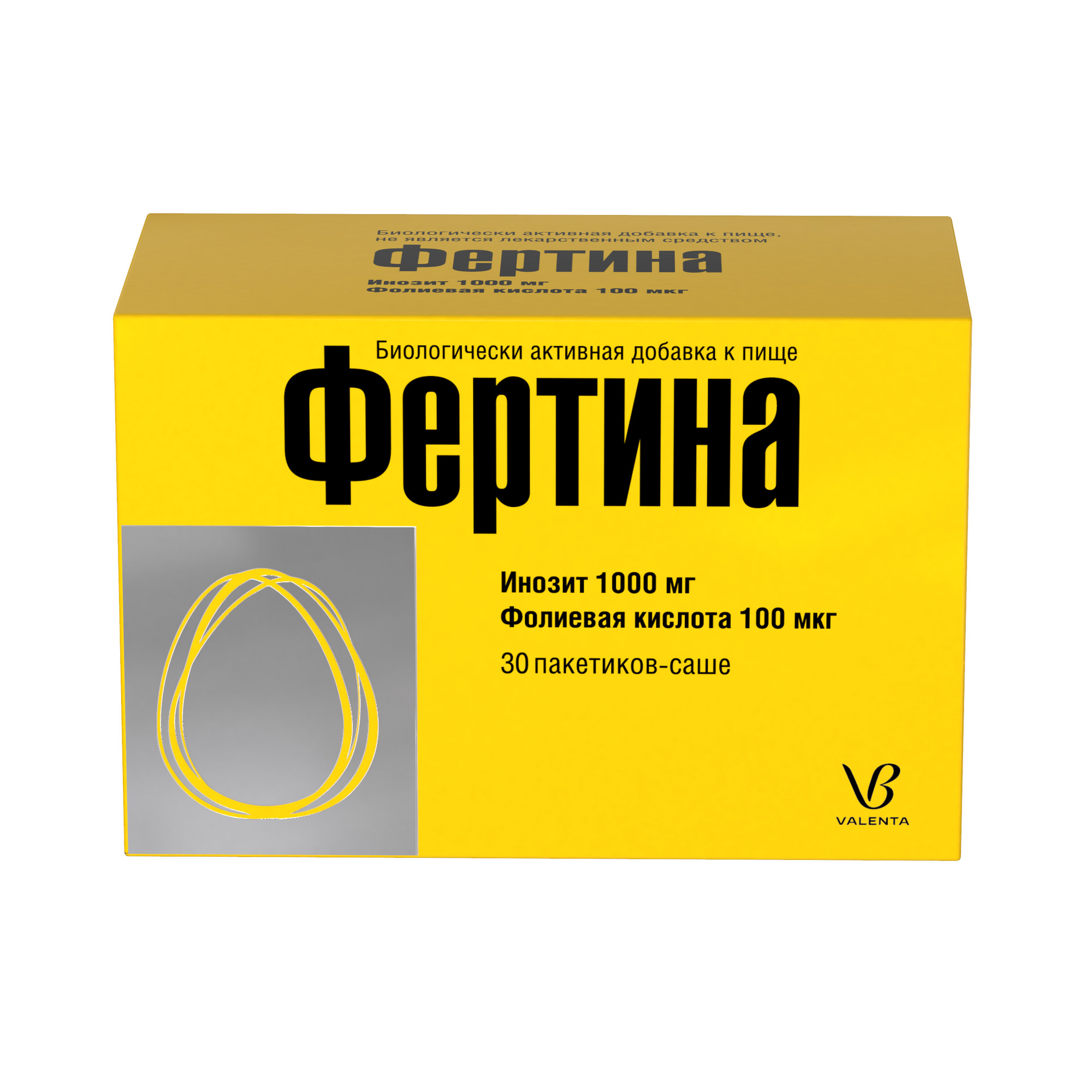 Фертина Инозит Фолиевая кислота ORION PHARMA 1000 мг + 100 мкг, саше 30 шт.