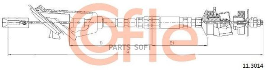 

COFLE Трос сцепления PEUGEOT106 1350/700/420 mm