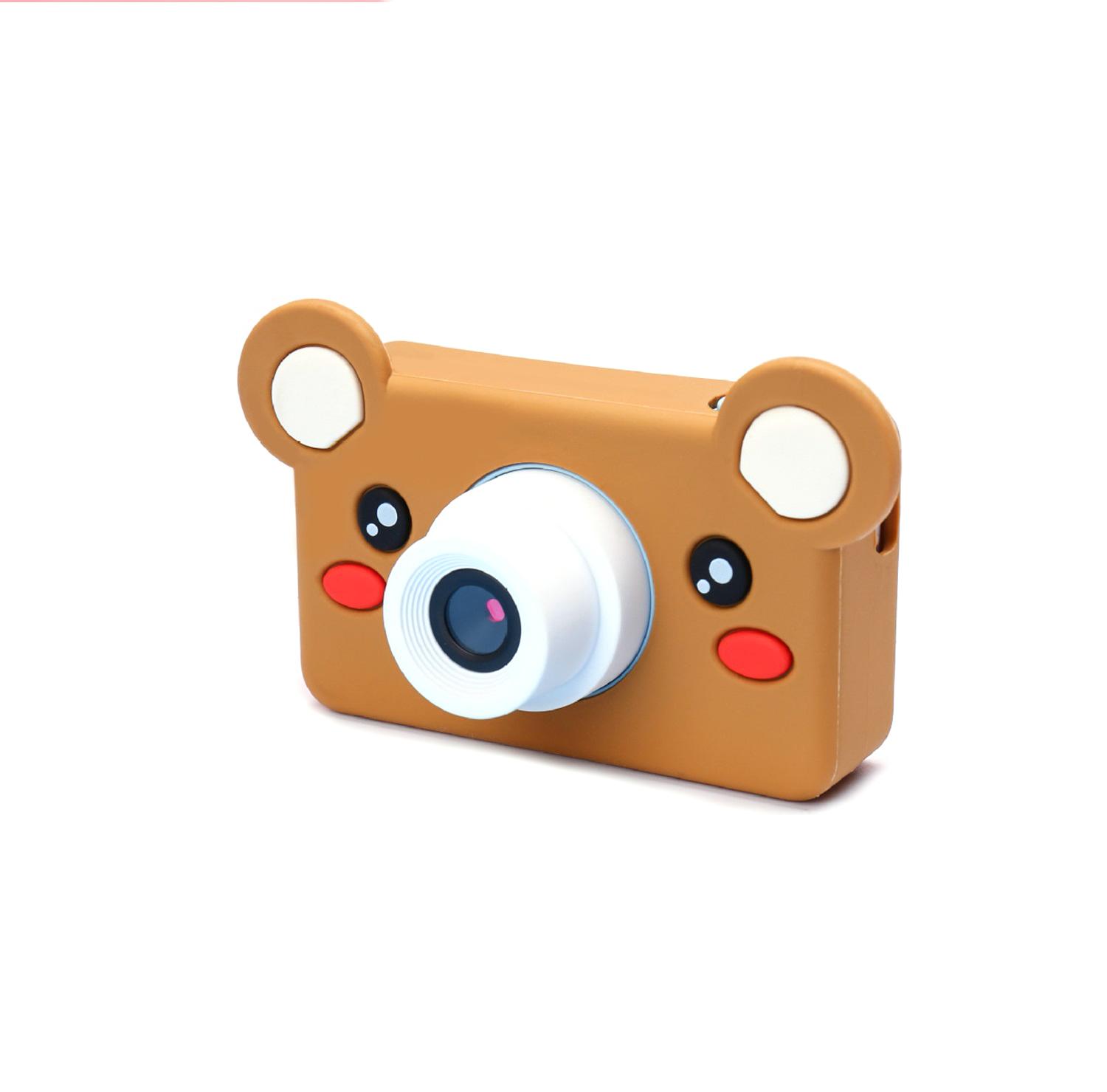 Детский фотоаппарат 24 Мп с чехлом с ушками мишка коричневый Ripoma 28036 00111680