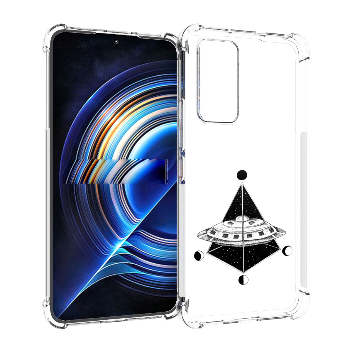 

Чехол MyPads черно белая летающая тарелка для Tecno Camon 19 Neo, Прозрачный, Tocco
