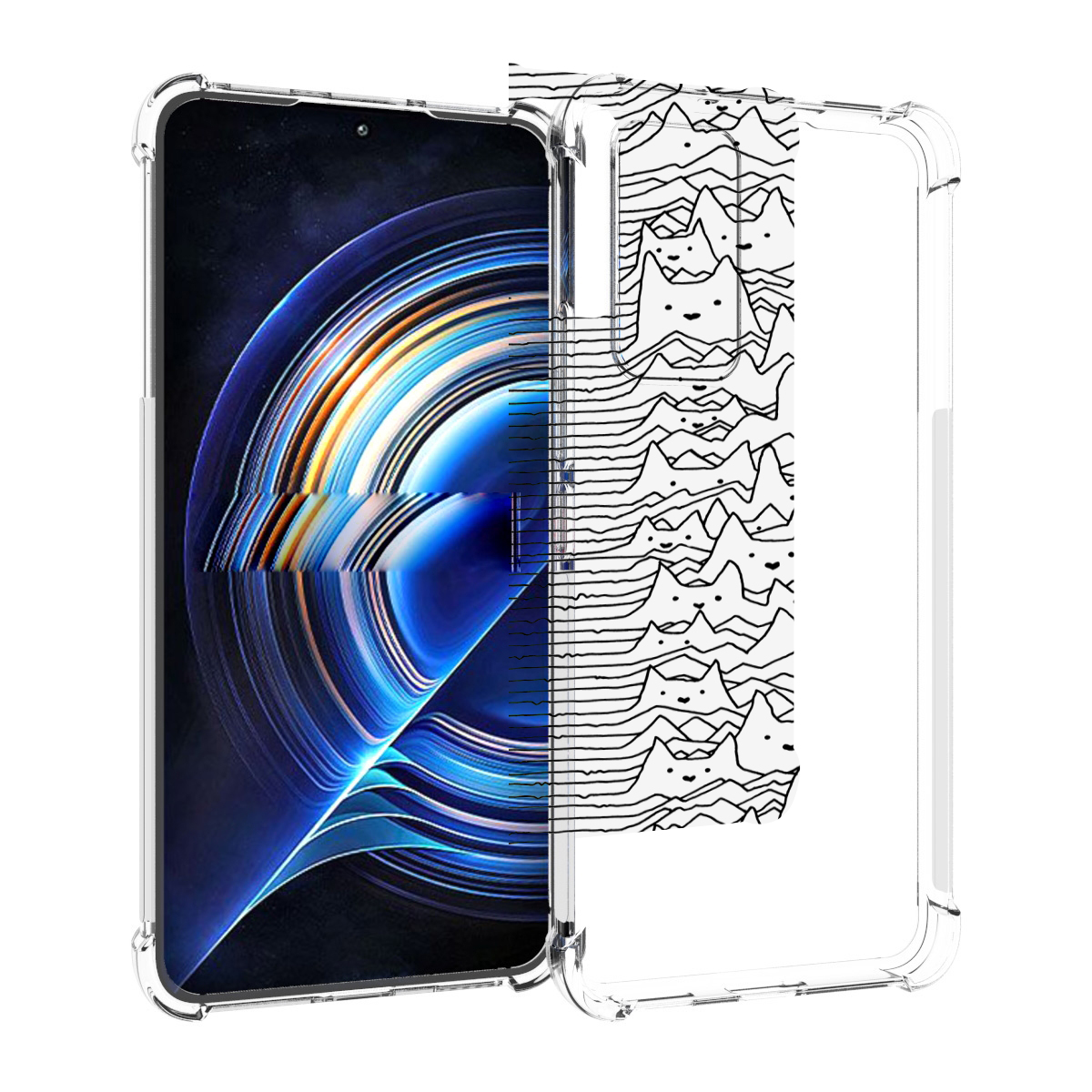 

Чехол MyPads черно белые коты 3D для Tecno Camon 19 Neo, Прозрачный, Tocco